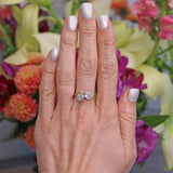 Ellibelle Jewellery Edwardian 18ct Gold Diamond Double Daisy Crossover Ring