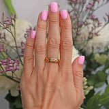 Ellibelle Jewellery Edwardian 18ct Gold Old Cut Diamond Star-Set Gypsy Ring
