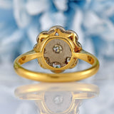 Ellibelle Jewellery Edwardian 18ct Gold & Platinum Diamond Daisy Cluster Ring