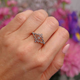 Ellibelle Jewellery Edwardian 18ct Gold & Platinum Rose-Cut Diamond Ring