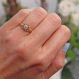 Ellibelle Jewellery Edwardian 18ct Yellow Gold Diamond Solitaire Engagement Ring