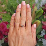 Ellibelle Jewellery Edwardian Diamond 18ct Gold Three-Stone Crossover Ring
