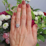 Ellibelle Jewellery Edwardian Old-Mine-Cut Diamond & Platinum Cluster Engagement Ring (1.85ct)