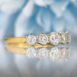 Ellibelle Jewellery Edwardian Platinum Old-European-Cut Diamond Five-Stone Ring (1.26cts)