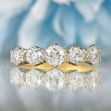 Ellibelle Jewellery Edwardian Platinum Old-European-Cut Diamond Five-Stone Ring (1.26cts)