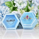 Ellibelle Jewellery Edwardian Ruby & Diamond 18ct Gold Marquise Cluster Ring