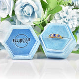 Ellibelle Jewellery Edwardian Sapphire & Diamond 18ct Gold Belcher Ring