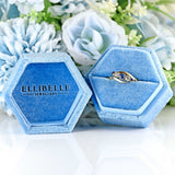 Ellibelle Jewellery Edwardian Sapphire & Diamond 18ct Gold Platinum Five-Stone Crossover Ring