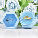 Ellibelle Jewellery Edwardian Sapphire & Diamond 18ct Gold Starburst Gypsy Ring