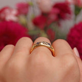 Ellibelle Jewellery Edwardian Sapphire & Diamond 18ct Gold Starburst Gypsy Ring