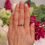 Ellibelle Jewellery Edwardian Sapphire & Diamond Gold Five-Stone Ring