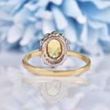 Ellibelle Jewellery Edwardian Style Citrine & Diamond Cluster Ring