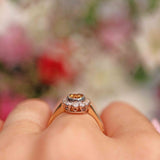 Ellibelle Jewellery Edwardian Style Citrine & Diamond Cluster Ring