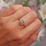 Ellibelle Jewellery Edwardian Style Citrine & Diamond Cluster Ring