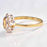 Ellibelle Jewellery Edwardian Style Citrine & Diamond Cluster Ring
