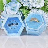 Ellibelle Jewellery Edwardian Style Diamond 18ct Gold Triple Daisy Cluster Ring