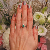 Ellibelle Jewellery Edwardian Style Emerald & Diamond Daisy Cluster Ring