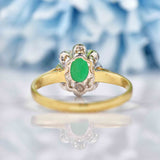 Ellibelle Jewellery Edwardian Style Emerald & Diamond Daisy Cluster Ring