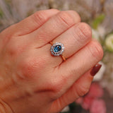Ellibelle Jewellery Edwardian Style London Topaz & Diamond Cluster Ring