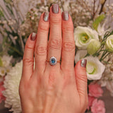 Ellibelle Jewellery Edwardian Style London Topaz & Diamond Cluster Ring