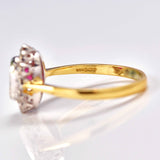 Ellibelle Jewellery Edwardian Style Natural Ruby & Diamond Cluster Ring