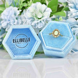 Ellibelle Jewellery Edwardian Style Opal & Diamond 18ct Gold Ring