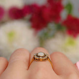 Ellibelle Jewellery Edwardian Style Opal & Diamond 18ct Gold Ring