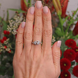 Ellibelle Jewellery Edwardian Style Platinum & Diamond Crossover Engagement Ring (1.00ct)