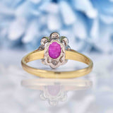 Ellibelle Jewellery Edwardian Style Ruby & Diamond Daisy Cluster Ring
