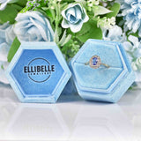 Ellibelle Jewellery Edwardian Style Tanzanite & Diamond Cluster Ring