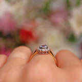 Ellibelle Jewellery Edwardian Style Tanzanite & Diamond Cluster Ring