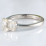Ellibelle Jewellery Emerald-Cut Diamond 18ct White Gold Three-Stone Engagement Ring (1.07cts)