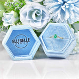 Ellibelle Jewellery Emerald & Diamond 18ct Gold Oval Three-Stone Engagement Ring (0.60ct)