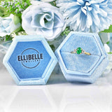 Ellibelle Jewellery Emerald & Diamond 18ct Gold Oval Three-Stone Engagement Ring (0.83ct)