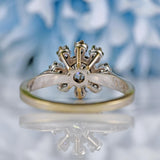 Ellibelle Jewellery French 1970s 18ct White Gold Diamond Cluster Ring