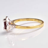 Ellibelle Jewellery Garnet & Diamond 9ct Gold Halo Ring