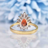 Ellibelle Jewellery Garnet & Diamond 9ct Gold Pear-Shaped Cluster Ring