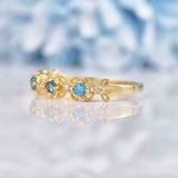 Ellibelle Jewellery London Topaz & Diamond 9ct Gold Filigree Stacking Band Ring