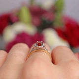 Ellibelle Jewellery Madeira Citrine & Diamond 9ct Gold Halo Ring