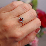 Ellibelle Jewellery Madeira Citrine & Diamond 9ct Gold Halo Ring