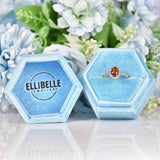 Ellibelle Jewellery Madeira Citrine & Diamond 9ct Gold Halo Ring
