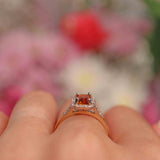 Ellibelle Jewellery Madeira Citrine & Diamond 9ct Gold Panel Ring