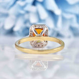 Ellibelle Jewellery Madeira Citrine & Diamond 9ct Gold Panel Ring