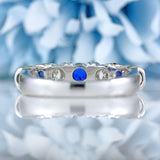 Ellibelle Jewellery Millennium Sapphire & Diamond 18ct White Gold Five-Stone Band Ring