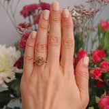 Ellibelle Jewellery Natural 10.98ct Cognac Zircon & Diamond 9ct White Gold Ring