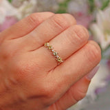 Ellibelle Jewellery Peridot & Diamond 9ct Gold Filigree Stacking Band Ring
