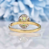 Ellibelle Jewellery Peridot & Diamond 9ct Gold Halo Ring