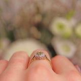 Ellibelle Jewellery Peridot & Diamond 9ct Gold Oval Cluster Ring