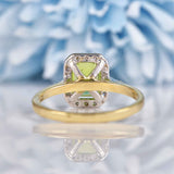 Ellibelle Jewellery Peridot & Diamond 9ct Gold Panel Ring