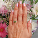 Ellibelle Jewellery Peridot & Diamond 9ct Gold Seven-Stone Ring